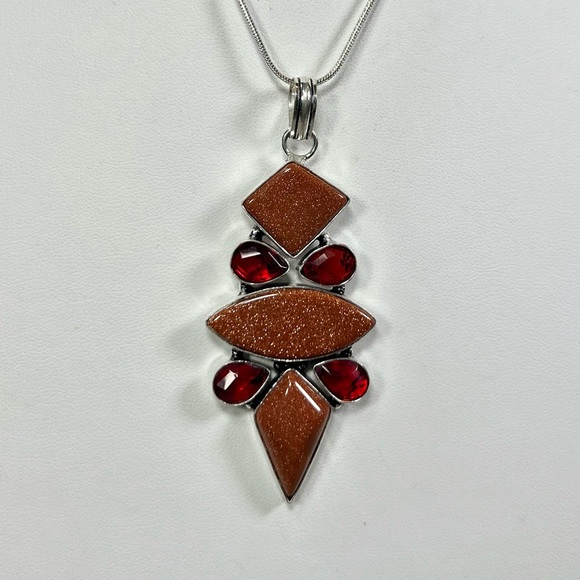 Goldstone 925 Large Pendant & Bracelet - Picture 3 of 9